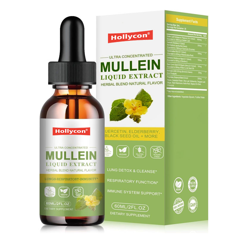 Gotas de muleta para pulmones Desintoxicación limpieza Vegana Extracto de hoja de muleta para adultos