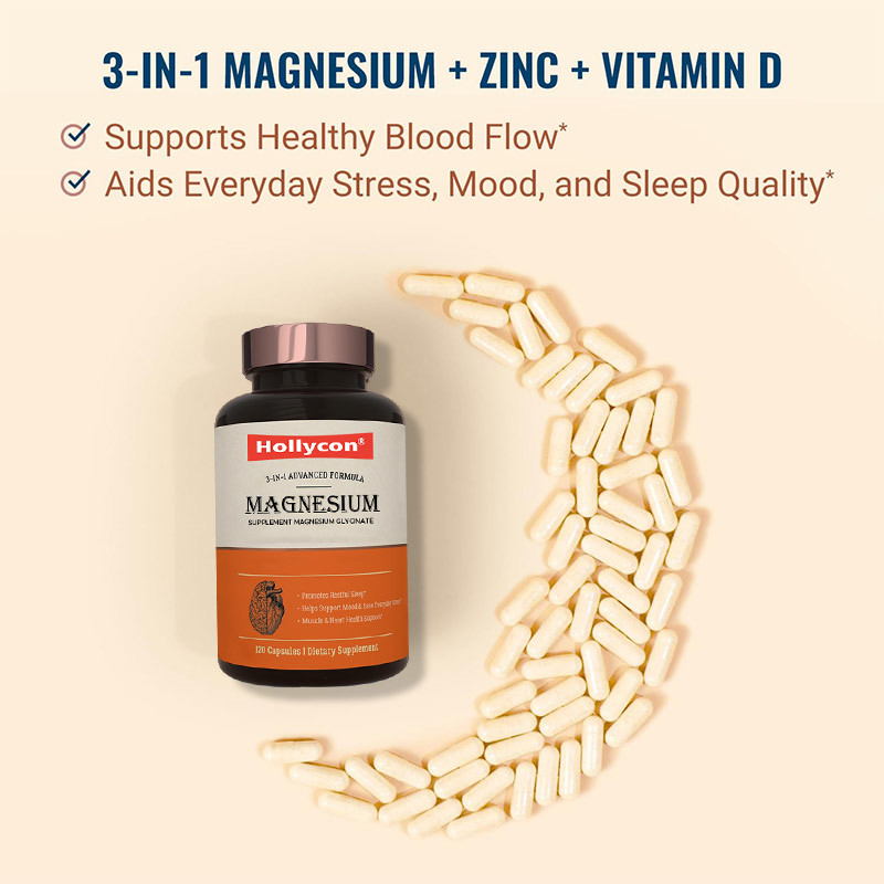 Suministrador Glicinato de magnesio Cápsulas Suplemento de magnesio Ayuda al sueño Apoya la salud de los huesos y el corazón Aumenta la inmunidad