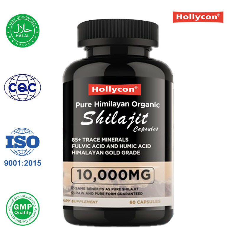 Shilajit cápsulas orgánicas del Himalaya Pure Shilajit cápsulas antioxidantes apoyan la energía alivio del estrés inmune