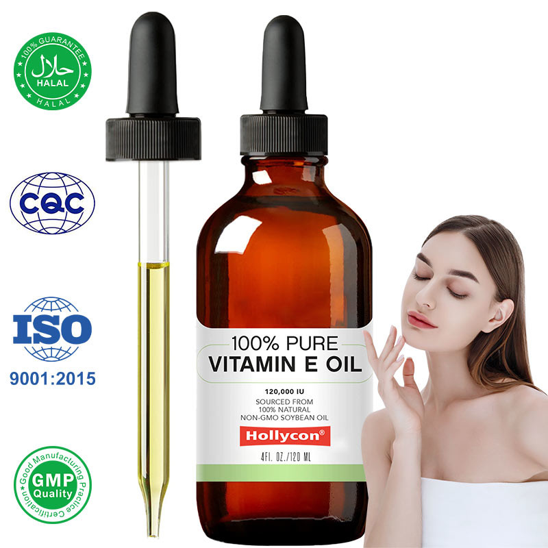 OEM 100% de vitamina E pura gotas de aceite para el rejuvenecimiento de la piel y la prevención de cicatrices