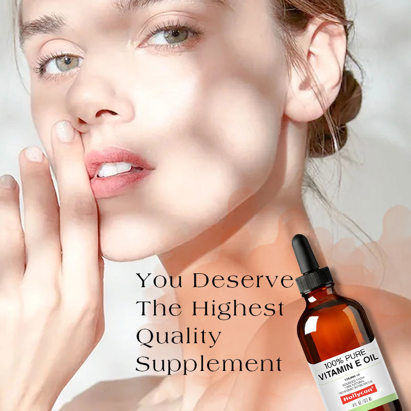 OEM 100% de vitamina E pura gotas de aceite para el rejuvenecimiento de la piel y la prevención de cicatrices