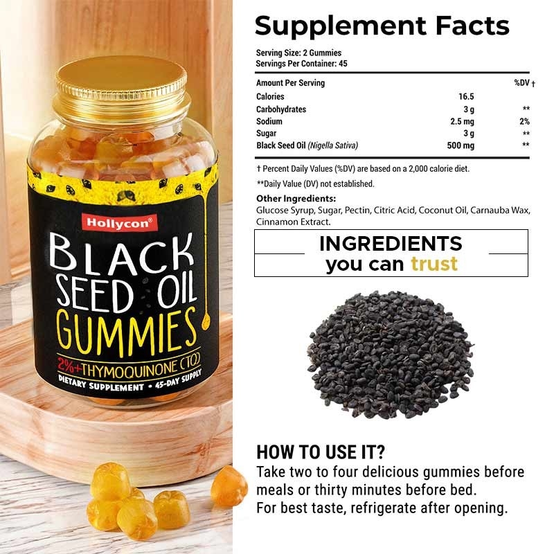 Aceite de semillas negras de goma para las articulaciones de apoyo 500 mg Aceite de semillas negras de goma
