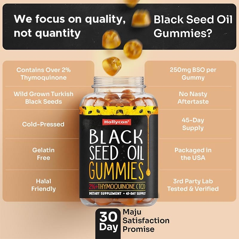 Aceite de semillas negras de goma para las articulaciones de apoyo 500 mg Aceite de semillas negras de goma