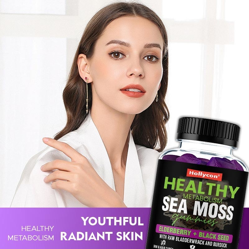 Gumas de musgo marino para el cabello fuerte Musgo marino irlandés para el apoyo inmunológico