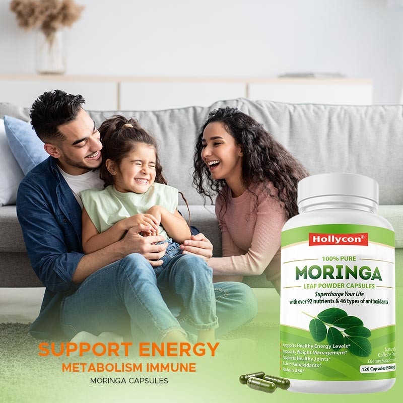 Capsulas de Moringa Polvo de Moringa Línea de Moringa orgánica Apoyo energético Metabolismo Imunológico Fábrica