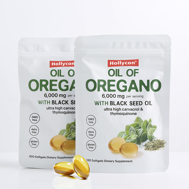 Aceite de orégano orgánico geles suaves 6000mg Aceite de orégano geles suaves para el apoyo inmunológico
