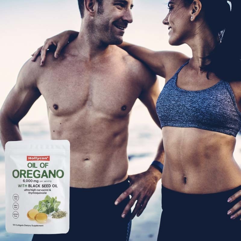 Aceite de orégano orgánico geles suaves 6000mg Aceite de orégano geles suaves para el apoyo inmunológico