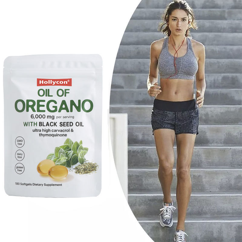 Aceite de orégano orgánico geles suaves 6000mg Aceite de orégano geles suaves para el apoyo inmunológico