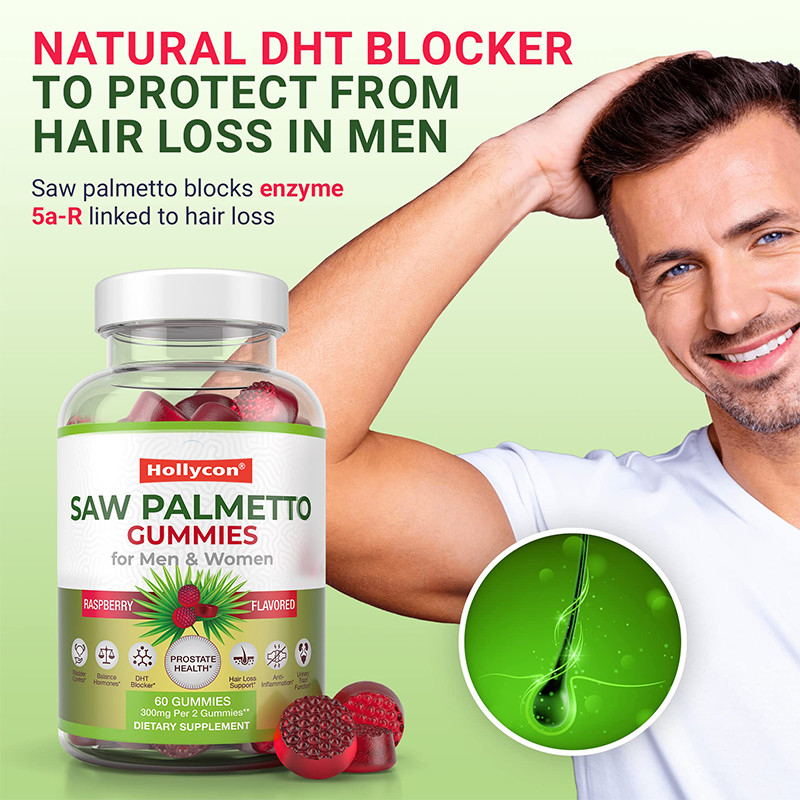 Saw Palmetto Gummies para hombres y mujeres Equilibrio hormonal Saw Palmetto Suplemento