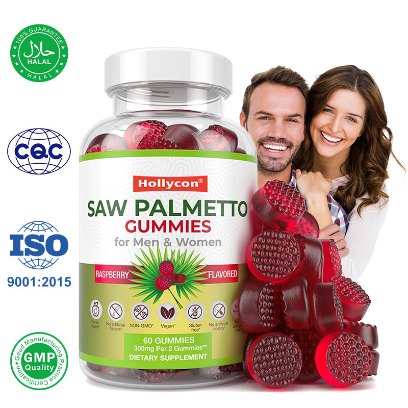 Saw Palmetto Gummies para hombres y mujeres Equilibrio hormonal Saw Palmetto Suplemento