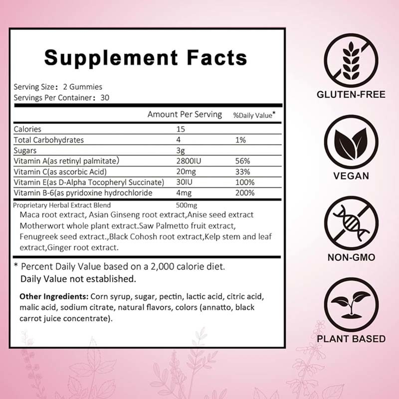 OEM Hip Butt Gummies para mujeres Suplemento para mejorar el glúteo para el levantamiento del glúteo