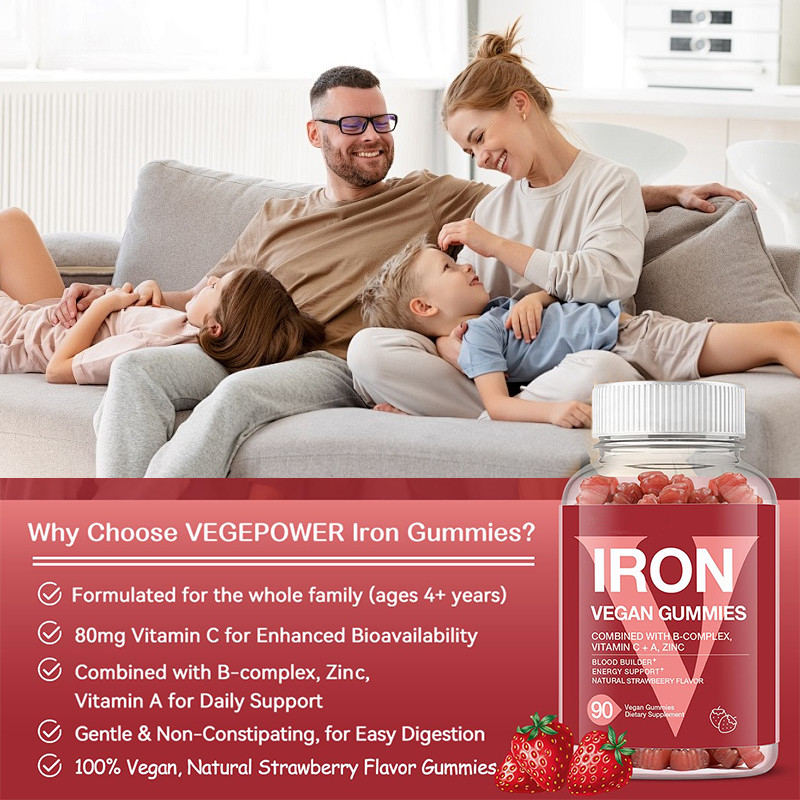 Chicle de hierro para hombres y mujeres Chicle de hierro vegetariano para células rojas