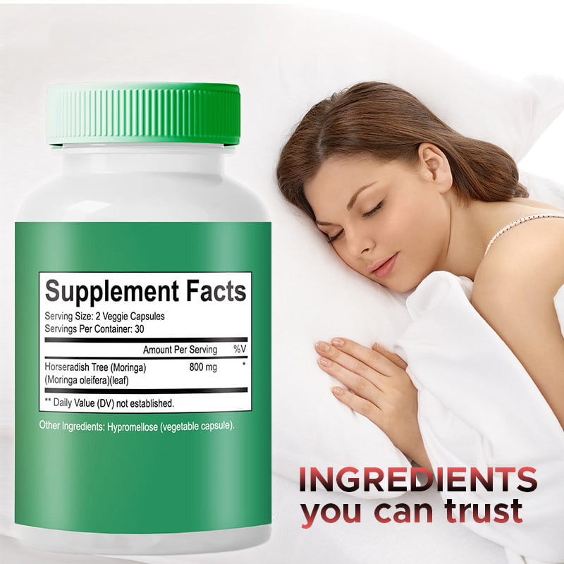 Moringa en polvo cápsulas 6000mg Moringa Oleifera mezcla exclusiva para el apoyo articular