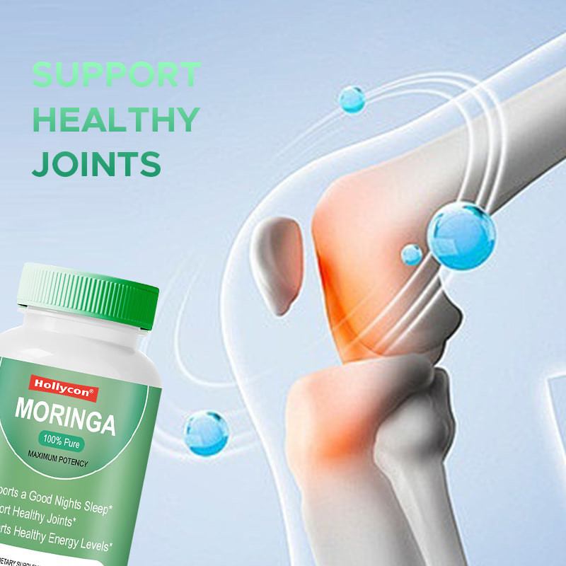 Cápsulas de polvo de moringa para apoyar niveles saludables de energía