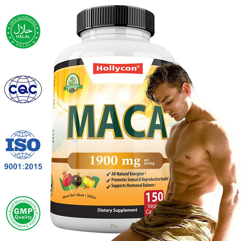 Cápsulas de raíz de maca cápsulas de energía poderosas para hombres estado de ánimo y equilibrio hormonal