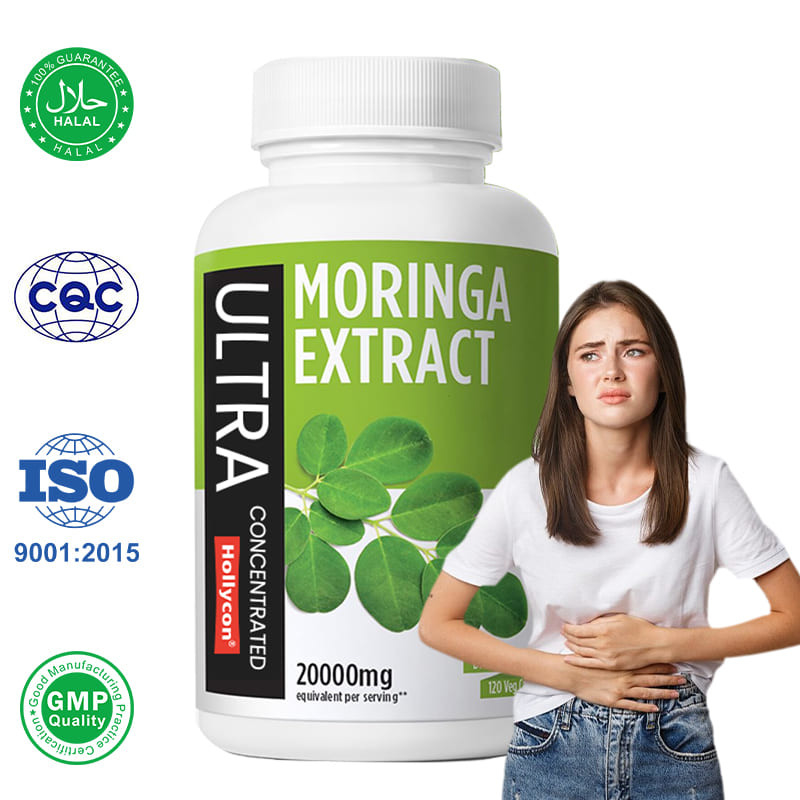 Las cápsulas de moringa pura de fábrica apoyan la inmunidad digestiva Las cápsulas de polvo de moringa