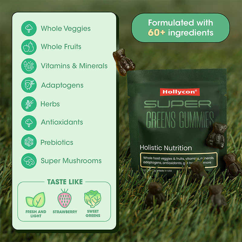 Goma de té verde Suplemento multivitamínico de espirulina Mejorar la salud intestinal Apoyar la inmunidad