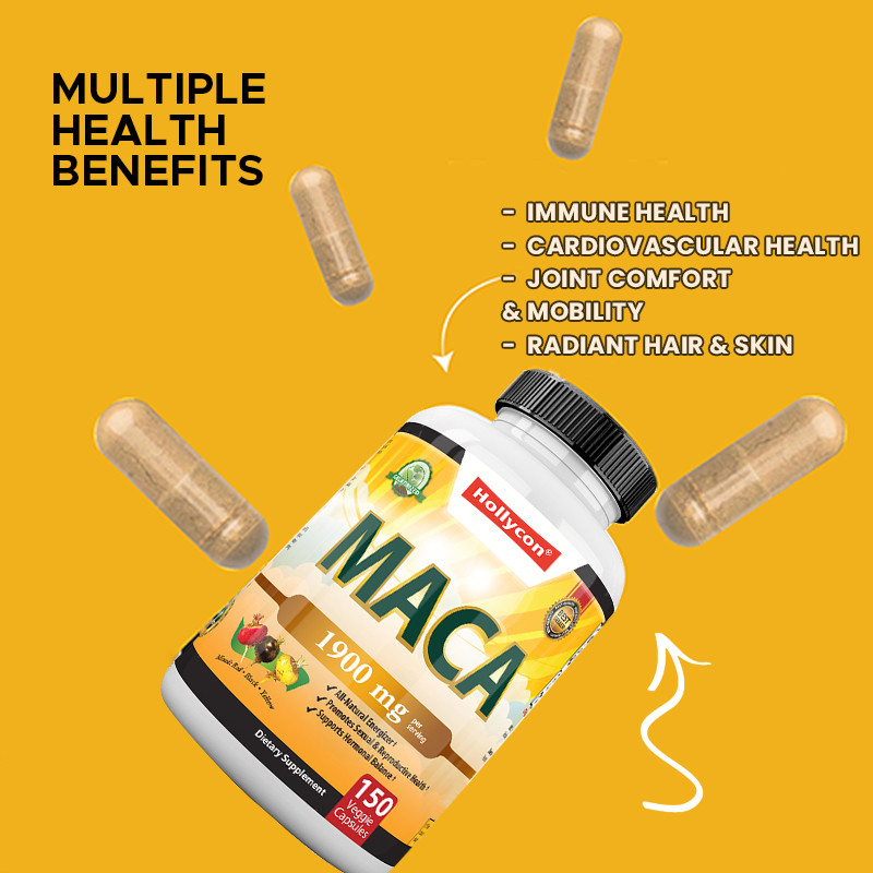 Cápsulas de raíz de maca Mezcla orgánica de raíz de maca para el apoyo del estado de ánimo Cápsulas de maca