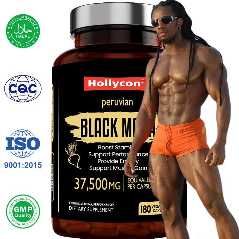 Capsulas de raíz de maca OEM Mezcla orgánica de raíz de maca para el apoyo al estado de ánimo Capsulas de maca