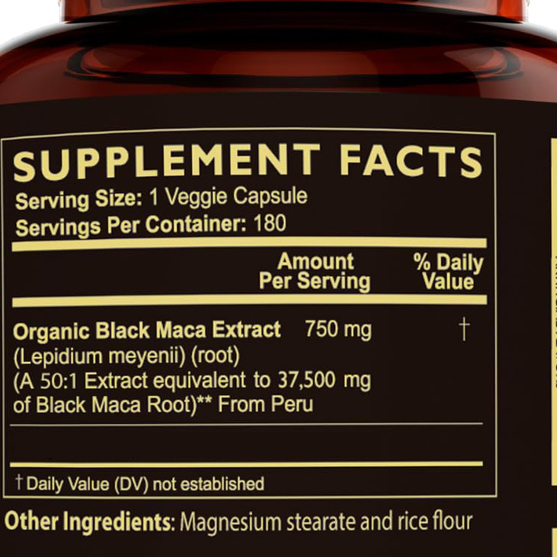 Capsulas de raíz de maca OEM Mezcla orgánica de raíz de maca para el apoyo al estado de ánimo Capsulas de maca