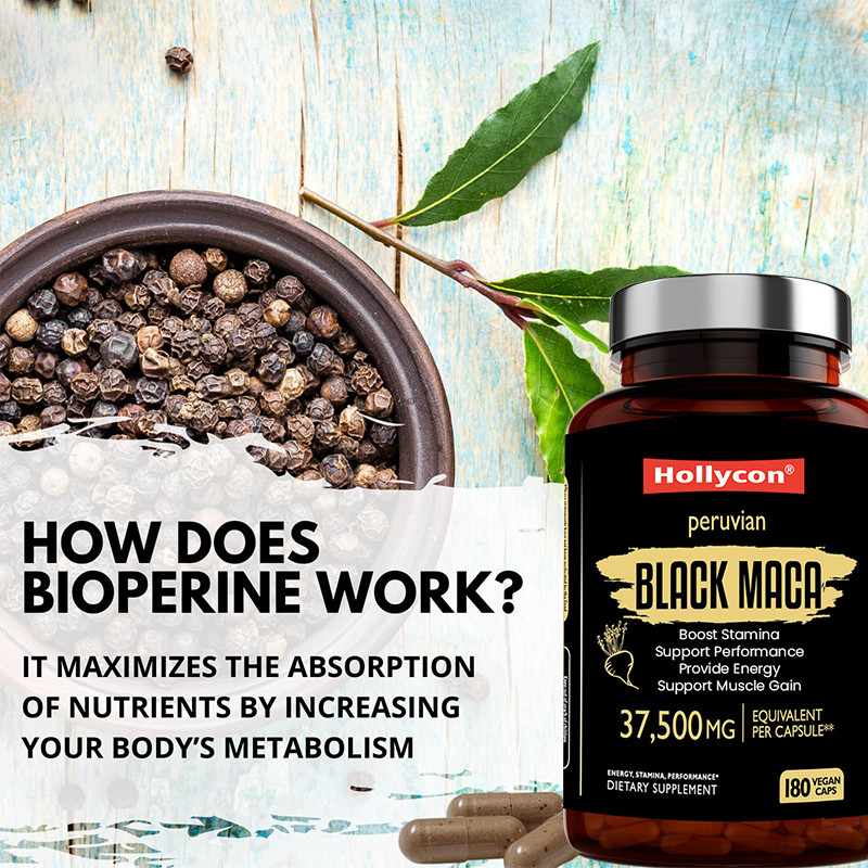 Capsulas de raíz de maca OEM Mezcla orgánica de raíz de maca para el apoyo al estado de ánimo Capsulas de maca
