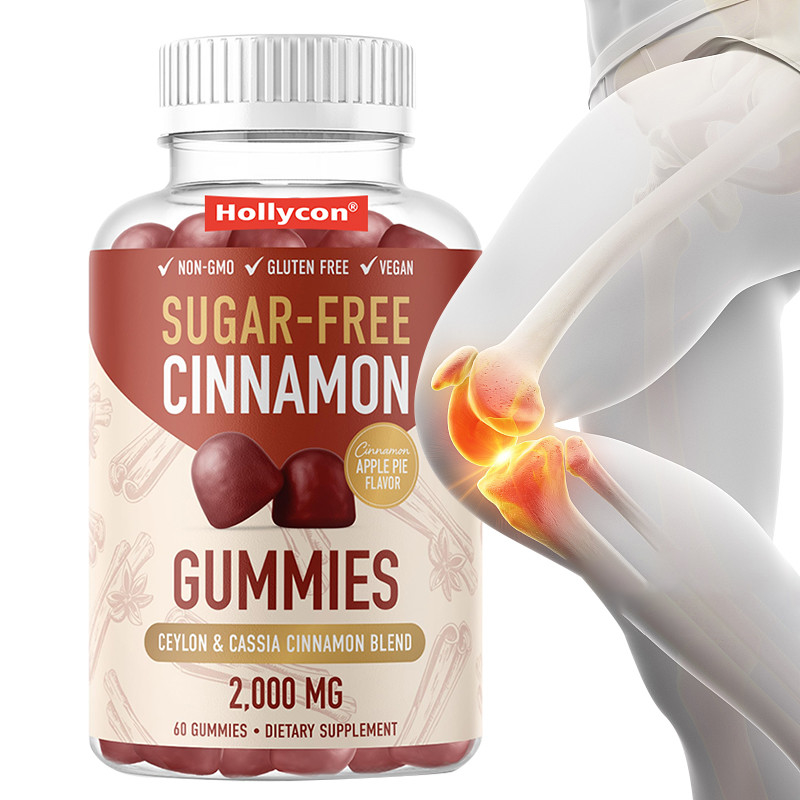 Gumias de canela sin azúcar 1000 mg Gumias de extracto de canela de Ceilán para apoyar el sistema inmunológico