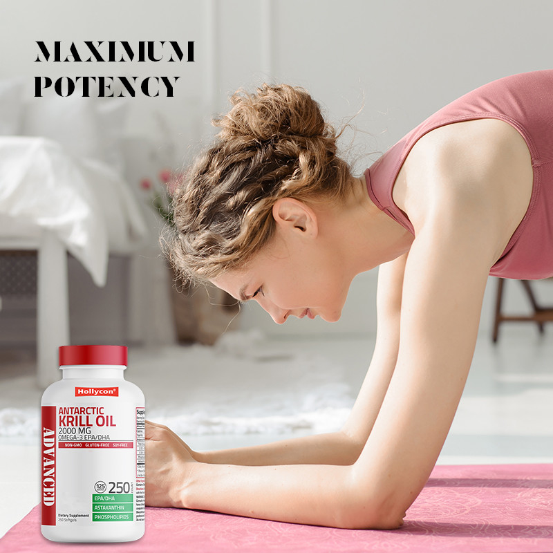 Aceite de Krill Antártico para apoyar la salud general 2000mg Aceite de Krill Antártico Softgels