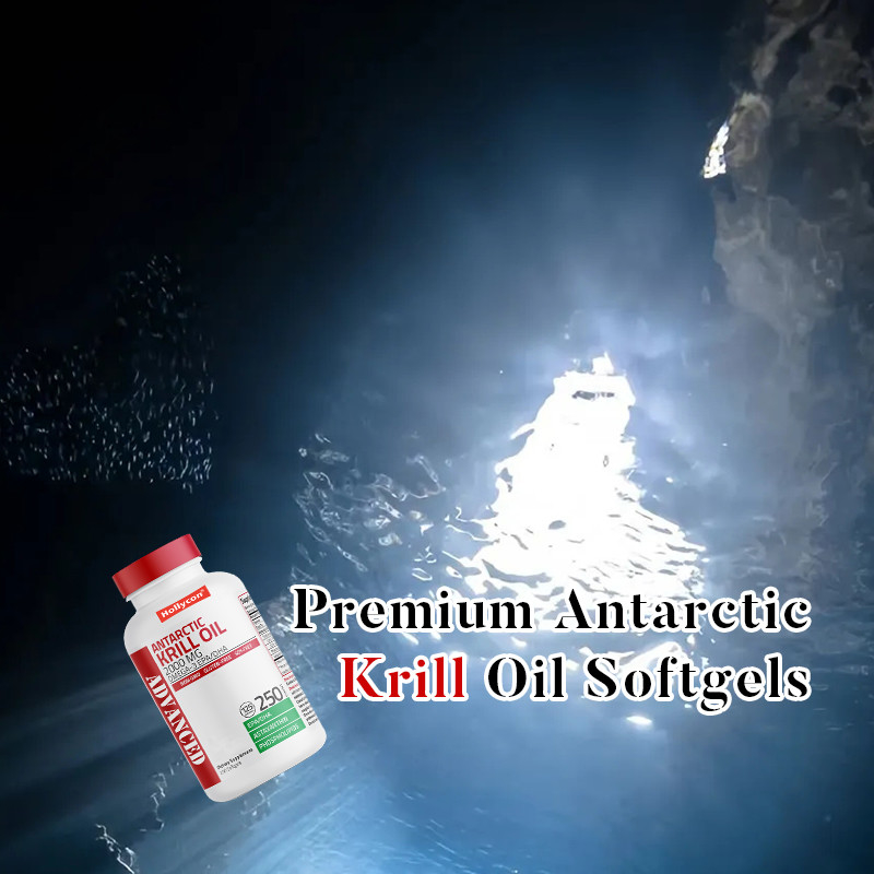 Aceite de Krill Antártico para apoyar la salud general 2000mg Aceite de Krill Antártico Softgels