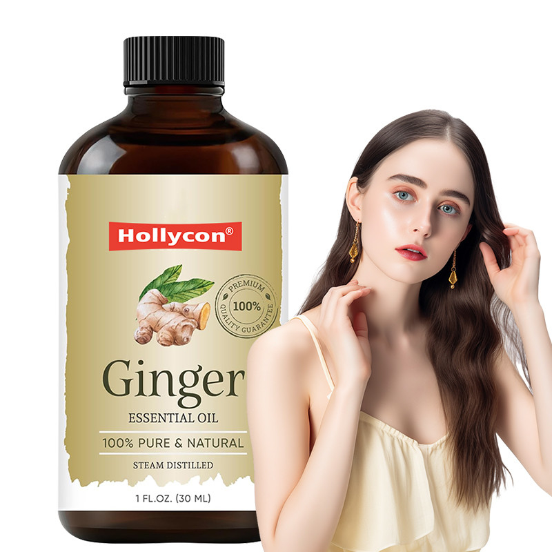 Aceite esencial de jengibre de alta calidad para el cabello puro y natural