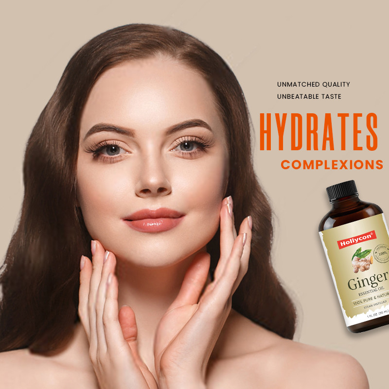 Aceite esencial de jengibre de alta calidad para el cabello puro y natural