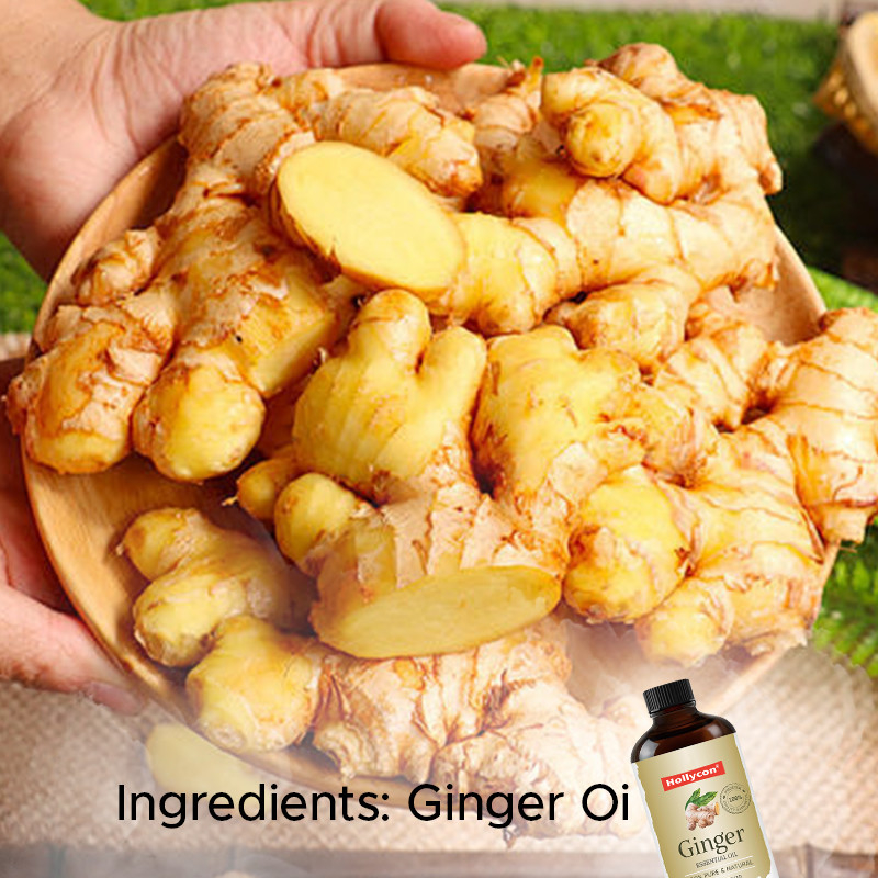 Aceite esencial de jengibre de alta calidad para el cabello puro y natural