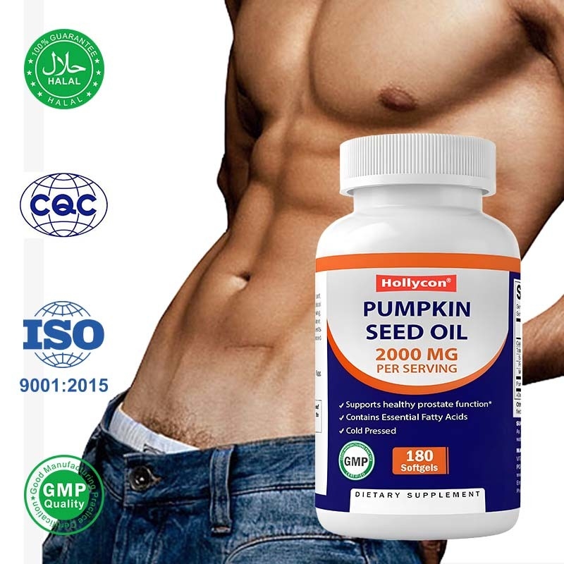 Aceite de semilla de calabaza para promover la salud del cuero cabelludo 2000 mg Aceite de semilla de calabaza