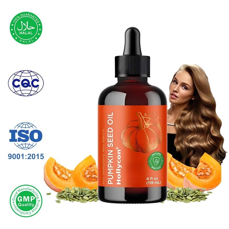 Aceite de semilla de calabaza orgánico 100% aceite de semilla de calabaza puro para el crecimiento del cabello