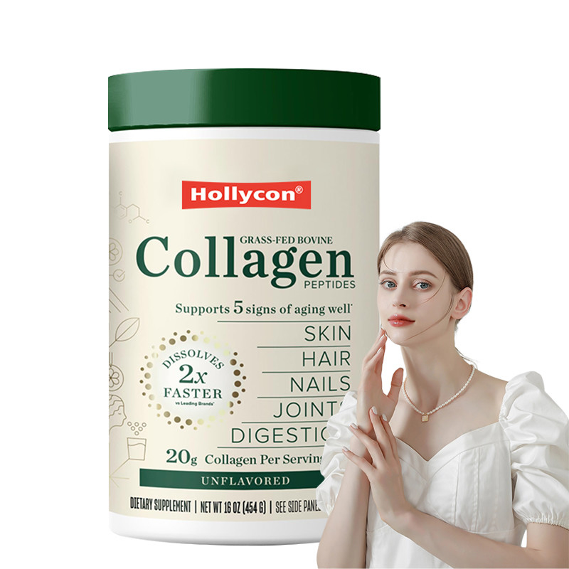 Polvo de colágeno para el cabello, piel, uñas, soporte de 20 g de colágeno, péptidos, proteína en polvo