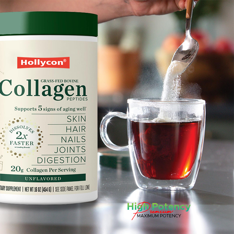 Polvo de colágeno para el cabello, piel, uñas, soporte de 20 g de colágeno, péptidos, proteína en polvo