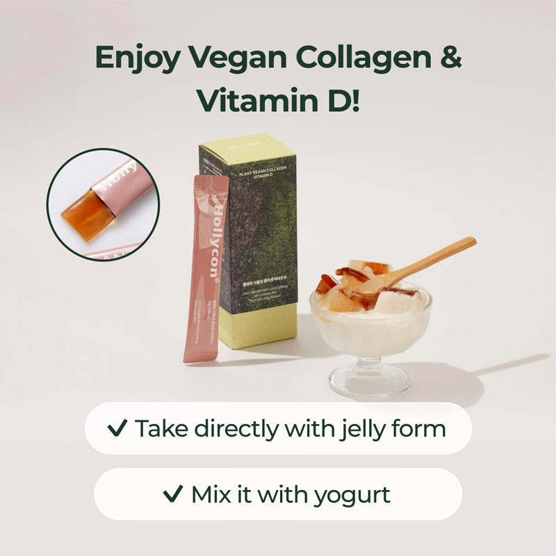 Bastones de gelatina de colágeno vegano con vitamina D3 400IU para apoyar huesos sanos
