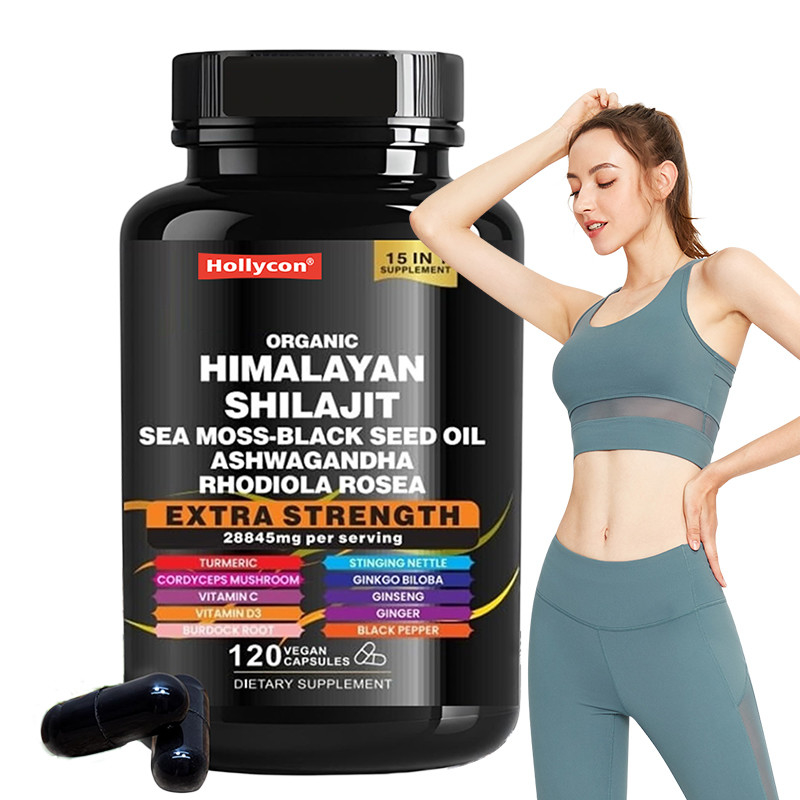 OEM cápsulas orgánicas de Shilajit del Himalaya puro para el apoyo inmunológico