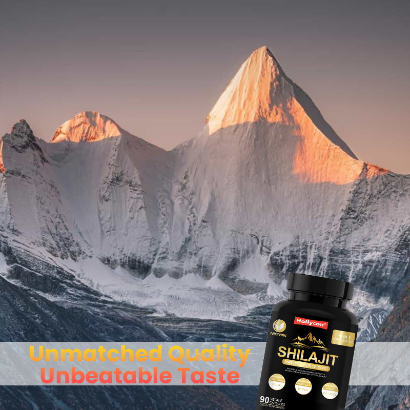 Suplemento de Shilajit orgánico del Himalaya puro para el apoyo inmunológico 25000mg cápsulas de Shilajit