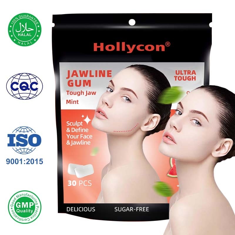 Chicle duro sin calorías personalizado para la mandíbula Chicle libre de azúcar Chicle energético para un ejercicio facial efectivo