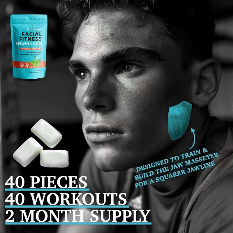 Venta caliente Poderosa menta Entrenamiento de mandíbulas Chicle duro Fitness facial Chicle meo Chicle de mandíbula ultra resistente Chicle para masticar