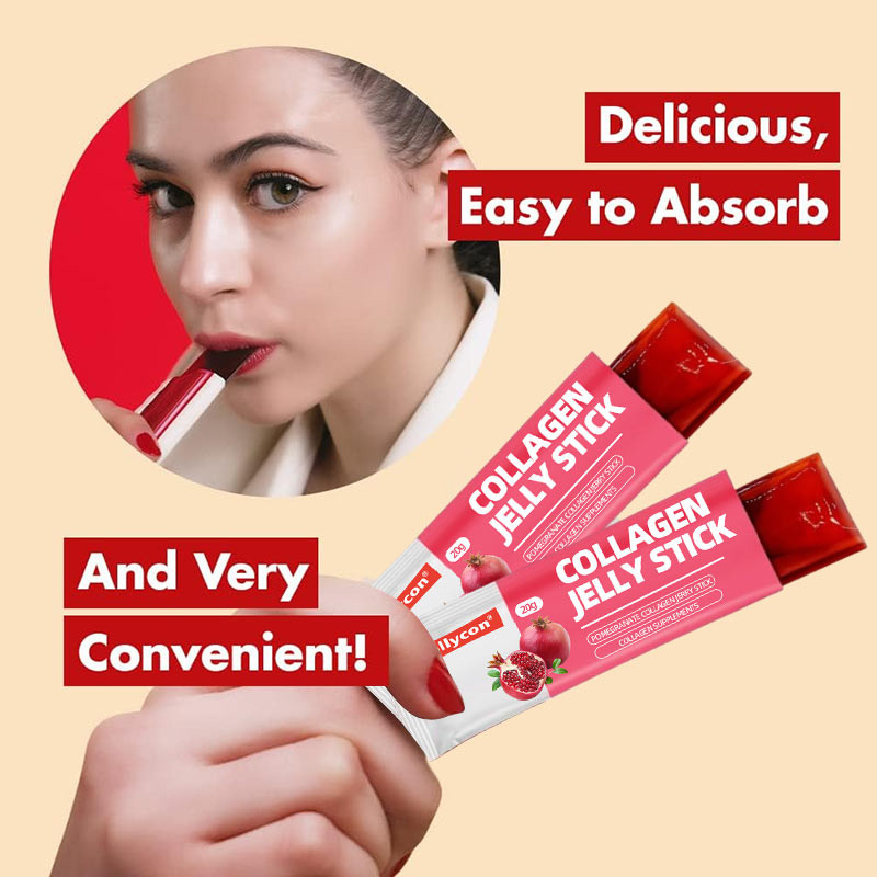 Colágeno de granada de alta calidad Colágeno de belleza coreana Jelly Stick Baja molécula de pescado Colágeno de granada Jerry Stick