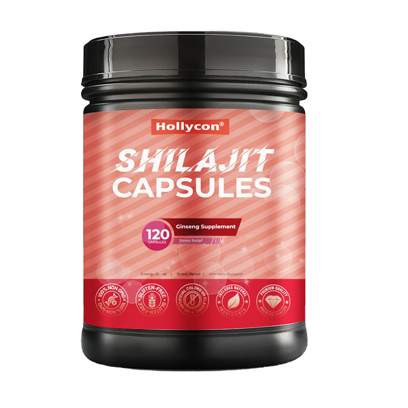 Shilajit cápsulas de venta caliente suplemento de Shilajit orgánico puro del Himalaya para hombres apoyo inmunológico aumento de energía