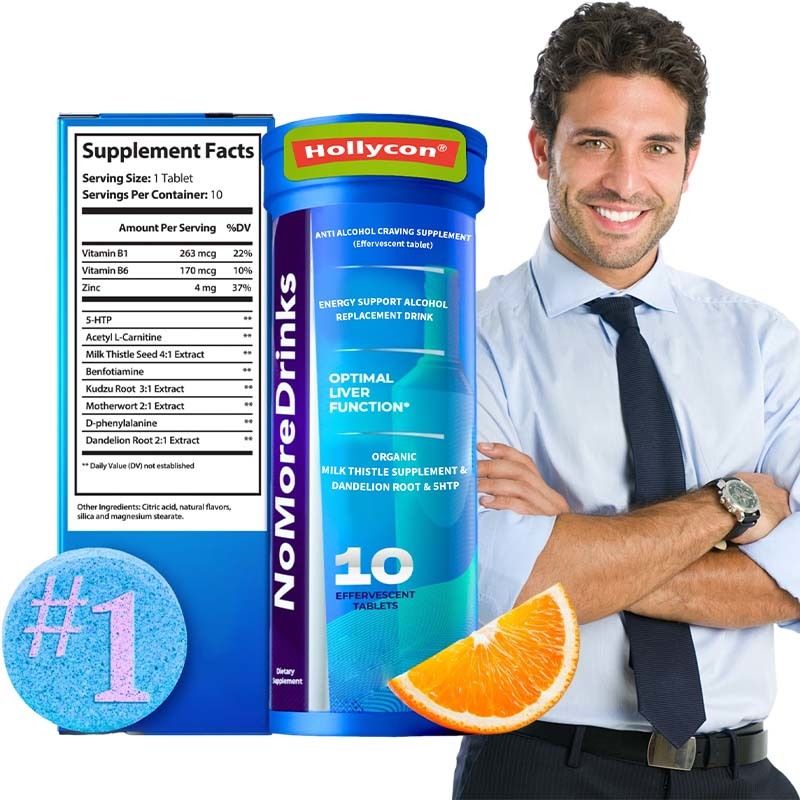Tableta efervescente anti-alcohol para la desintoxicación del hígado y combatir los antojos, salud hepática, suplemento para la ansiedad por el alcohol, reemplazo del alcohol