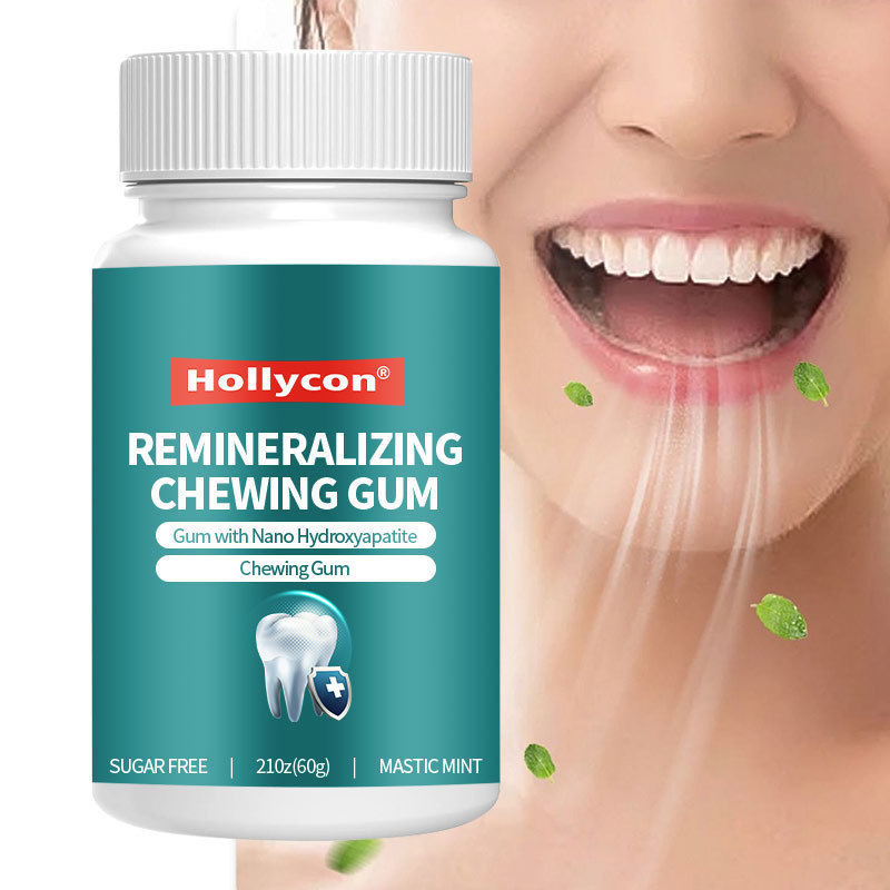 Chicle sin azúcar con nanohidroxiapatita - aliento fresco y salud oral Chicle remineralizante de menta