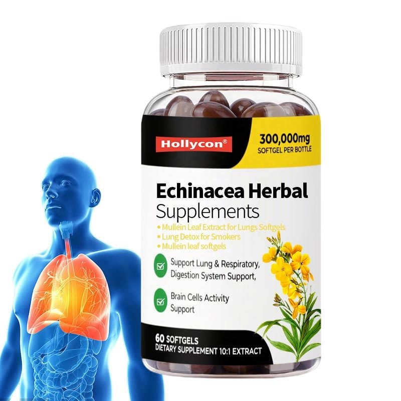 Extracto de hojas de muleta para los pulmones Softgels, desintoxicación pulmonar para fumadores, pulmón limpia apoyo respiratorio pulmonar, suplementos de hierbas, vegano, no transgénico, apoyo inmunológico digestivo, 180-cuento, suministro de 180 días