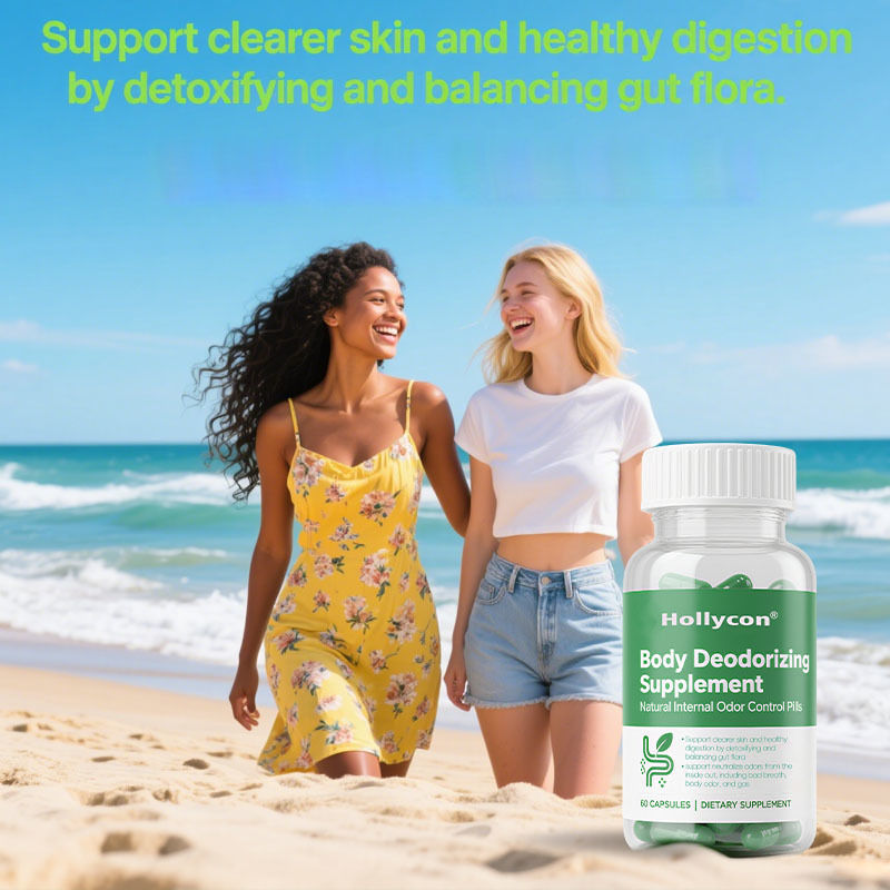 Suplemento de desodorización del cuerpo: píldoras naturales de control de olor interno para hombres y mujeres | Cápsulas de clorofila para respiración, cuerpo y salud intestinal
