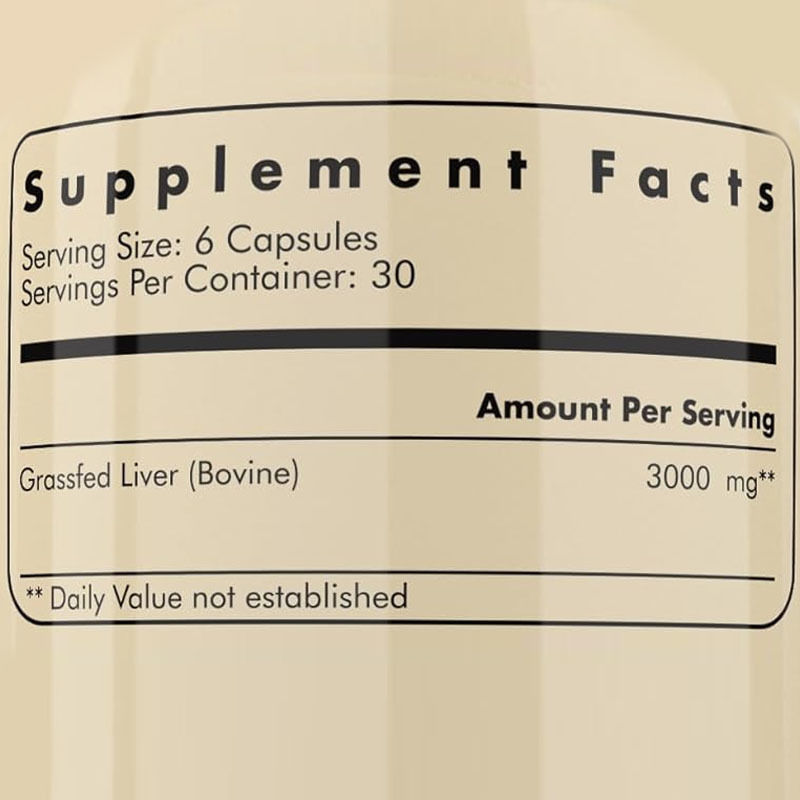 Suplemento de salud hepática liofilizada OEM para el bienestar metabólico y general, apoyo inmunológico y articular, cápsulas de hígado de res alimentado con pasto