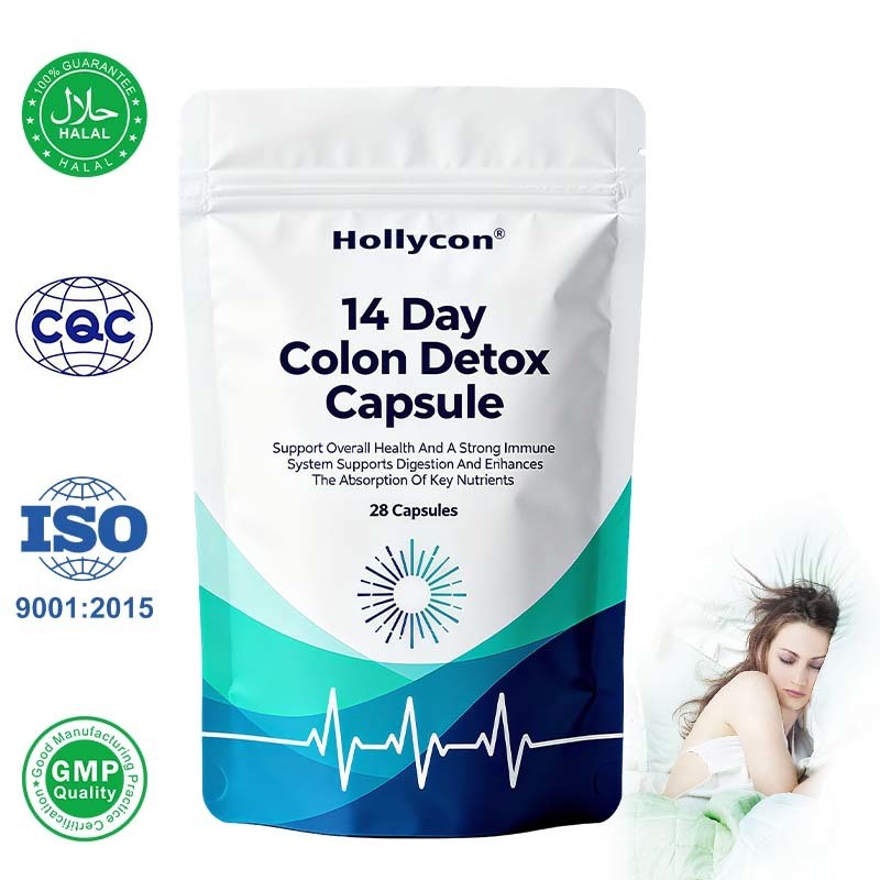 Suplemento de limpieza de colon desintoxicante de 14 días con 28 cápsulas de alta potencia y 24 meses de vida útil para la salud intestinal