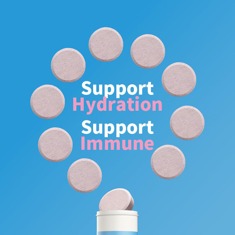 Comprimidos de electrolitos de inmunidad a la hidratación de la vitamina C Comprimidos de hidratación efervescentes jengibre cúrcuma Comprimidos de electrolitos de hidratación