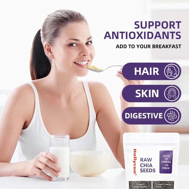Semillas de Chía OEM / ODM 500g, Paquete de 1 | Semillas para Comer | Semillas para el Control de Peso | Ricas en Calcio, Proteínas y Fibras Sin Azúcar Añadido, Fórmula personalizada